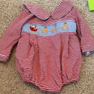 Red Striped Kids One Piece